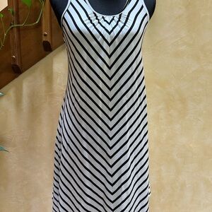 Black and White Striped Dress